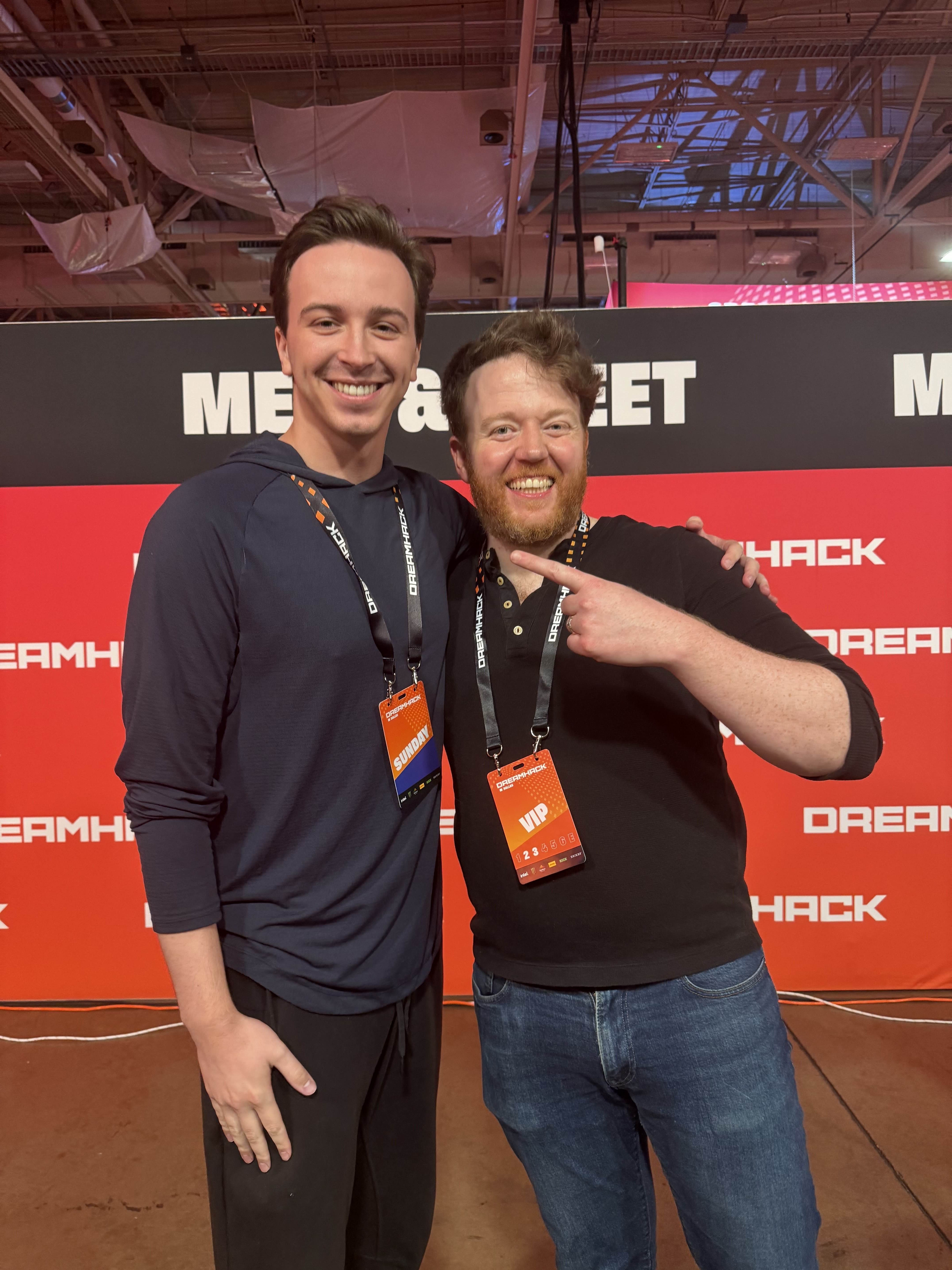 Meeting Brennan Lee Mulligan at Dreamhack