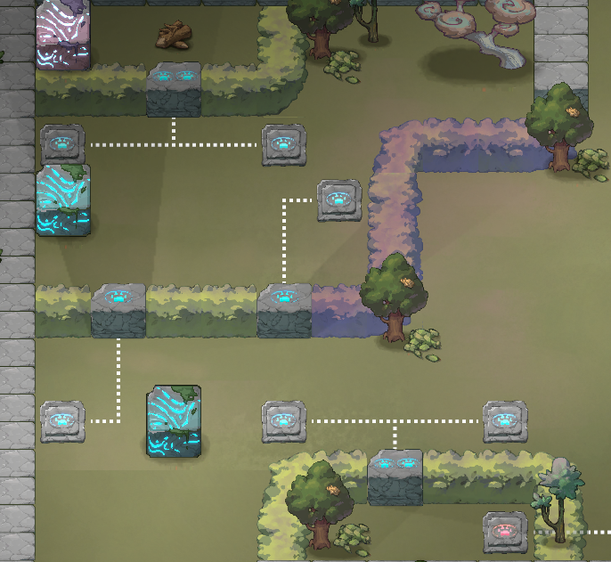 Level 4 opening: three back-to-back cube reuse puzzles