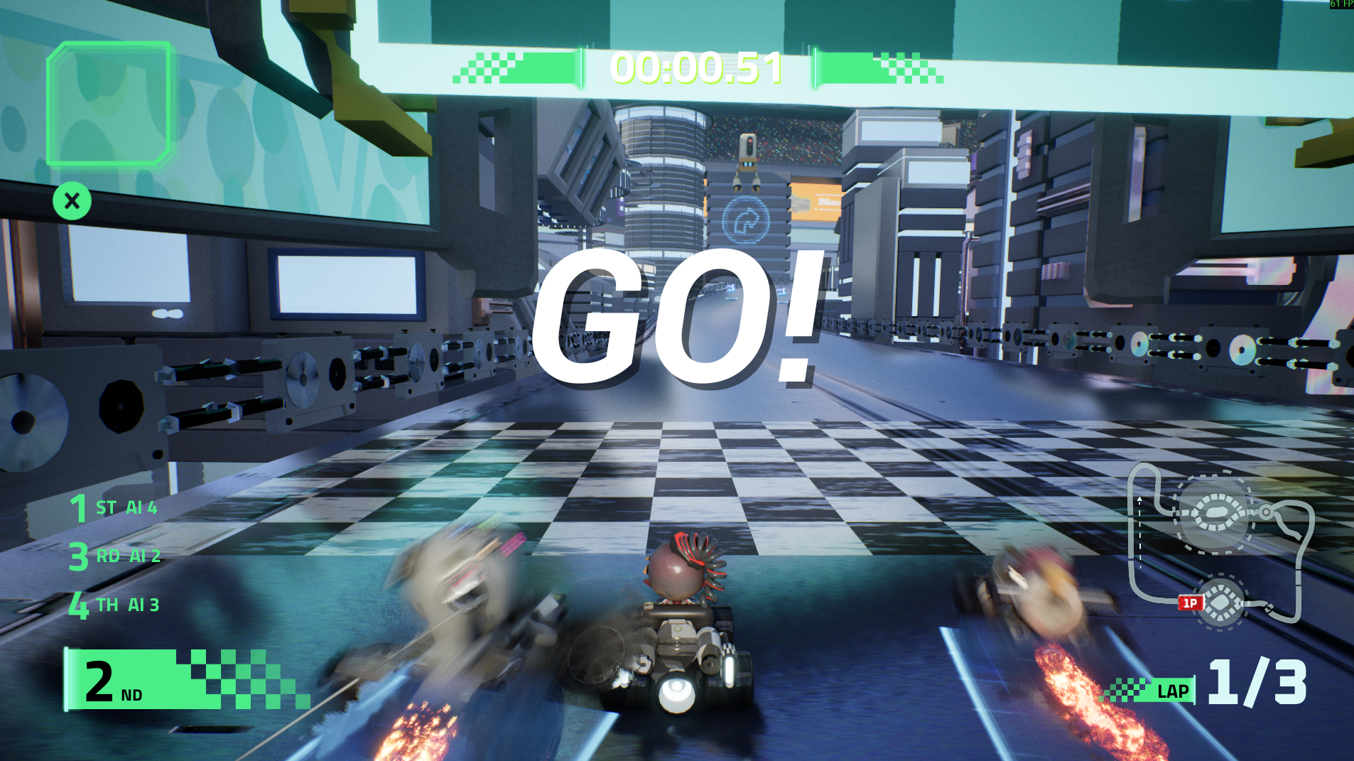 HardDriverz race start with GO countdown